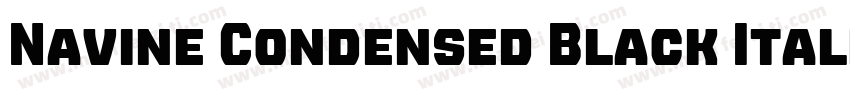 Navine Condensed Black Italic字体转换